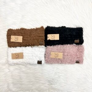 C.C Faux Fuzzy Fur Headband, Winter Headwrap, Premium Headband, Warm Headband